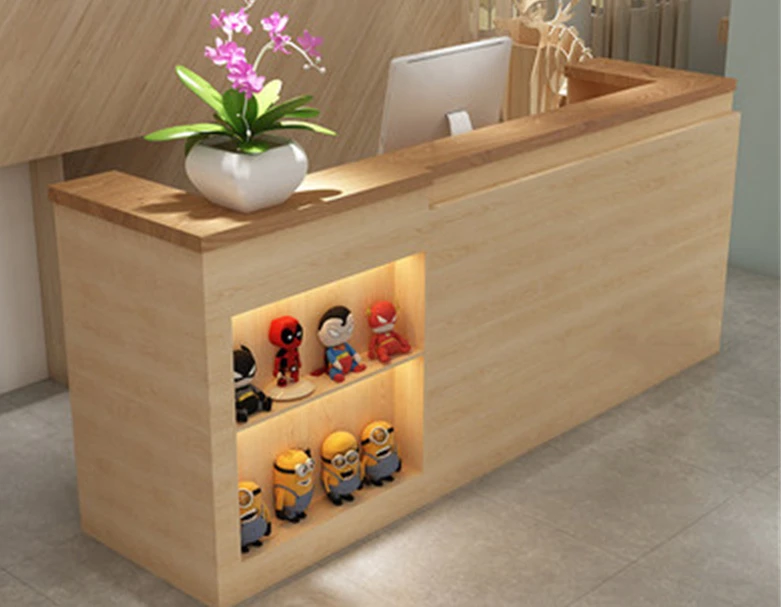 Bar Cashier Counter Company Front Reception Desks Welcome Desk Office Furniture Barber Shop Clothing Store Cashier Counter