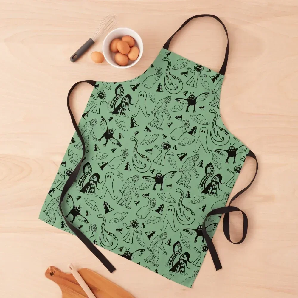

Cryptid Classics Apron For Kitchen cook wear For Woman Apron