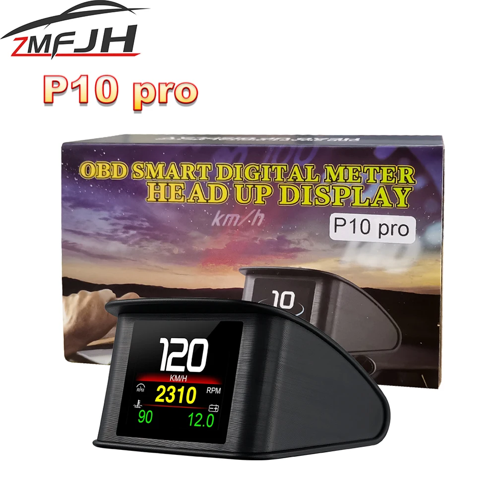 Car Digital Smart Meter OBD Speed RPM Head Up Display Driving Time Driving Distance Water Temp Fuel Consumption Digital Gauge