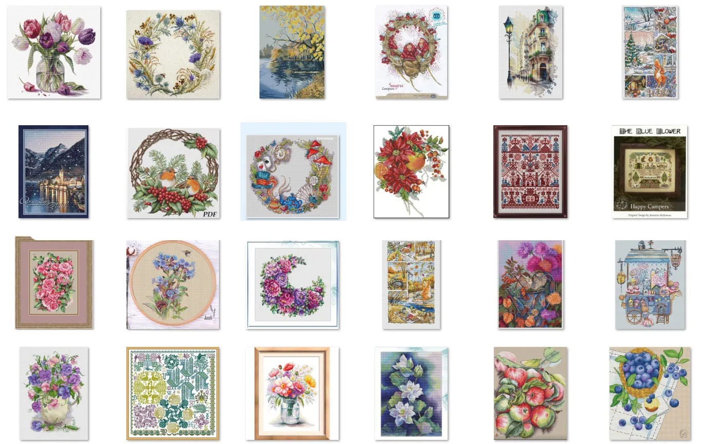 

Посылка для вышивки крестиком 18ct 14ct 11ct белая парусиновая ткань хлопчатобумажная нить вышивка DIY рукоделие ручной работы 21-Делоцветочная ваза