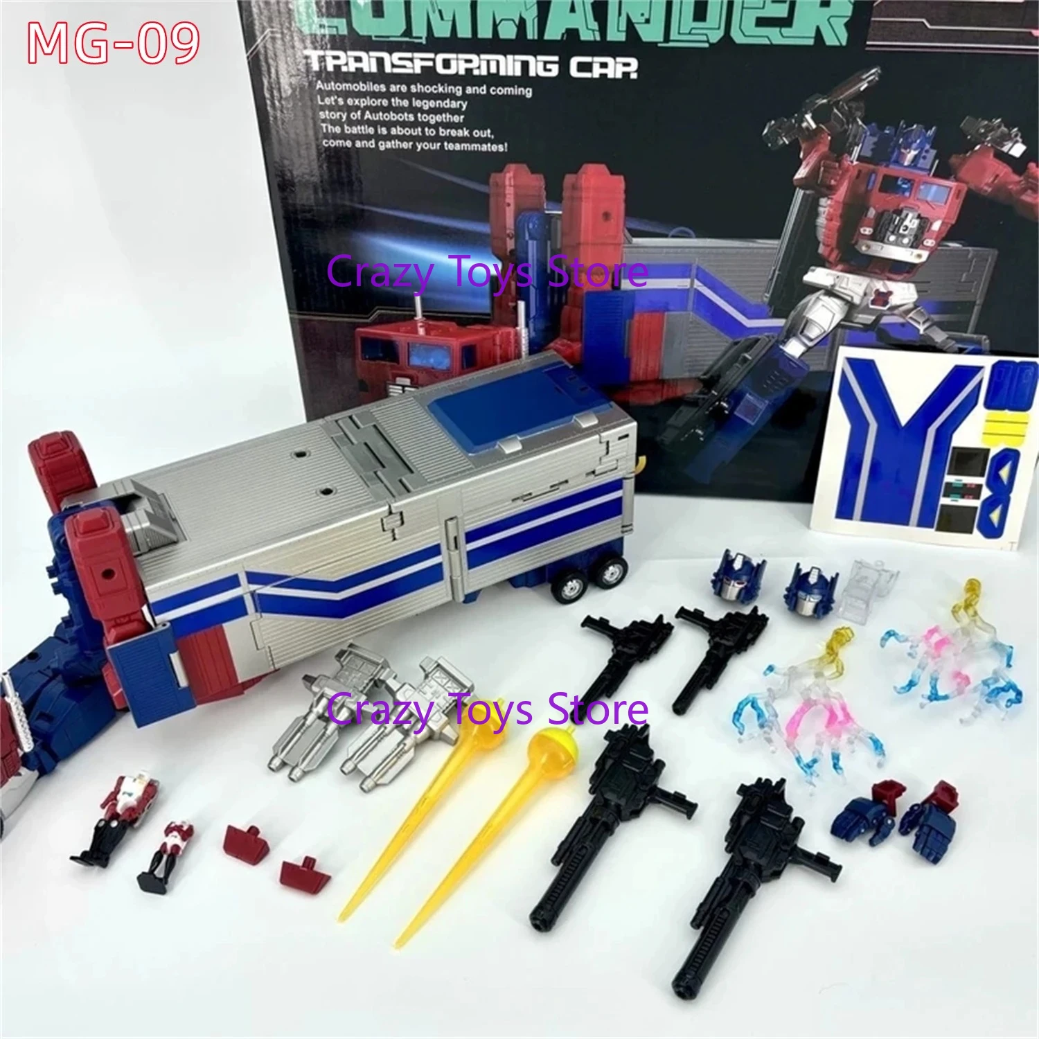 Op voorraad Transformatiespeelgoed MG-09 MG09 Kaminrai actiefiguurrobot met aanhangwagen Speelgoedcollectiecadeau