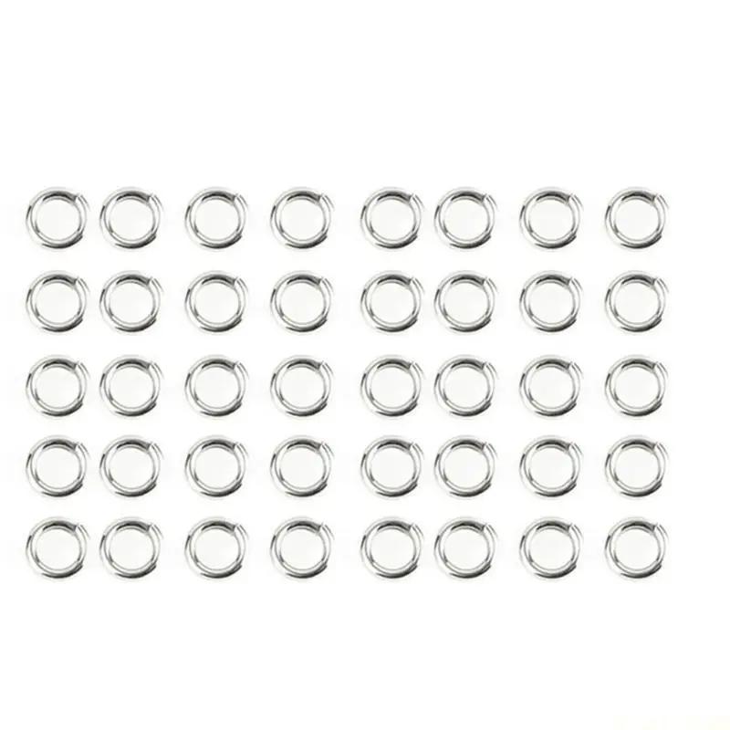 M5TC 500Pcs Fishing Split Rings Double Rings Connectors High Strength Lures Rings Saltwater Terminals Tackle Connector Enduring