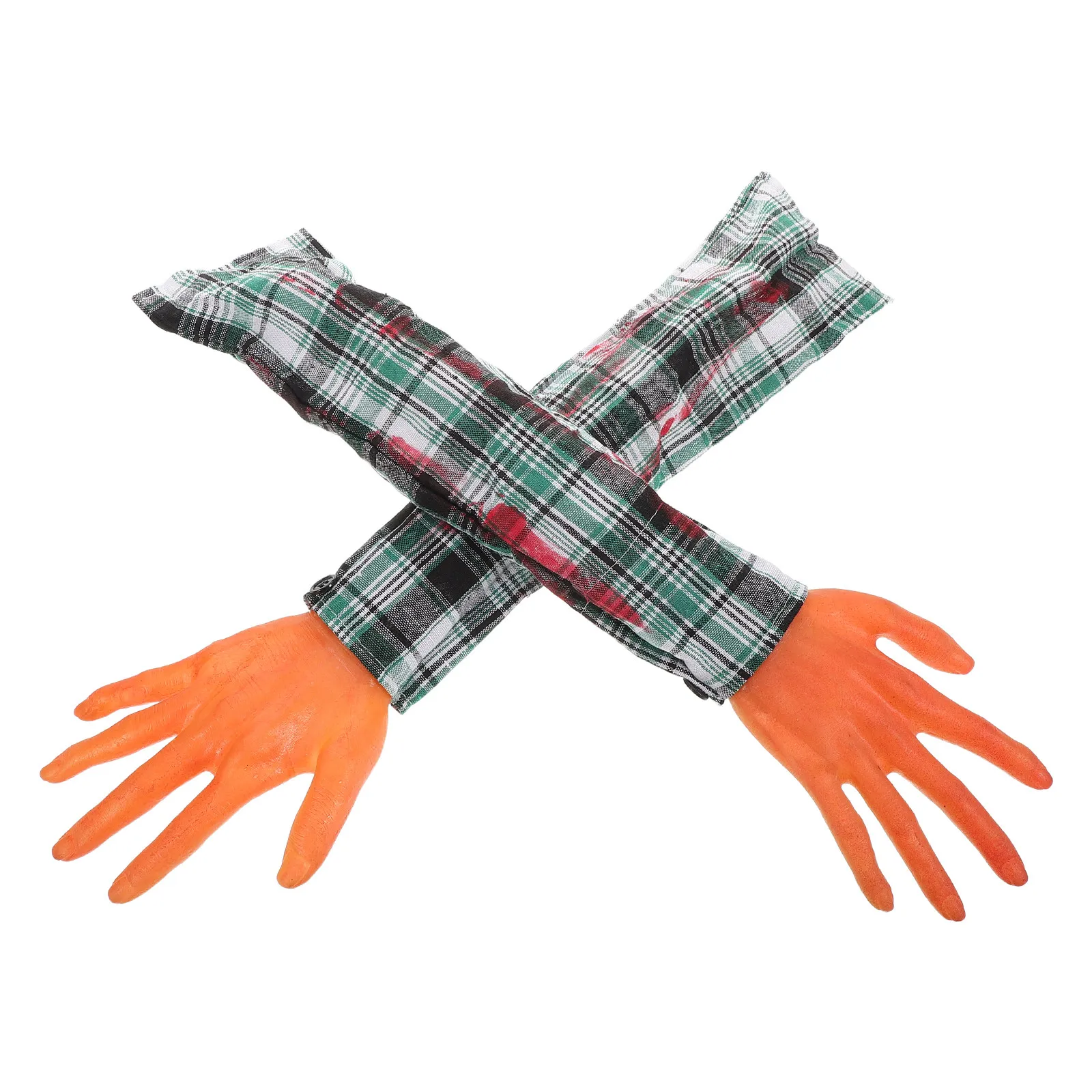 

2Pcs Fake Hands Halloween Realistic Bloody Body Parts for Party Photo Booth Props Scary Decorations Haunted House Immersive