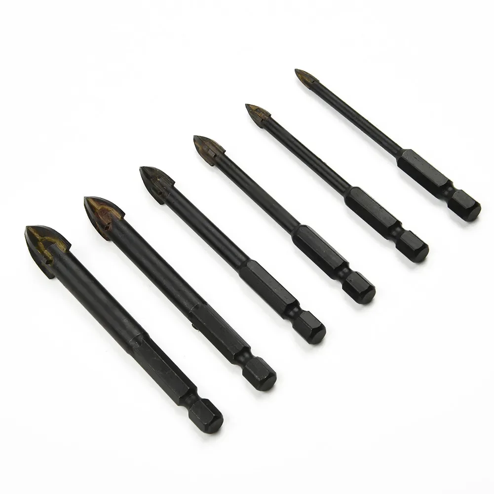 

Professional Grade Carbide Glass Tile Drill Bits Set Ceramic Wall Plastic Wood Hole Opener (Pack of 6) Professional Quality