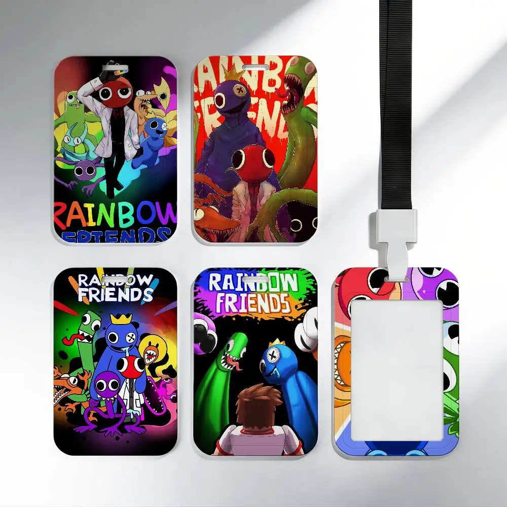 

Чехол для карты R-Rainbow Game Friends с ремешком на шею, бейдж для сотрудников, чехол для рабочего пропуска