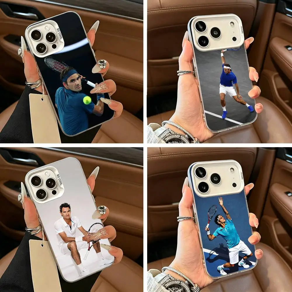 

Roger Federer Tennis Legend Phone Case For iPhone 17,16,15,14,13,12,11 Plus,Pro Max,XS,white silver phone case