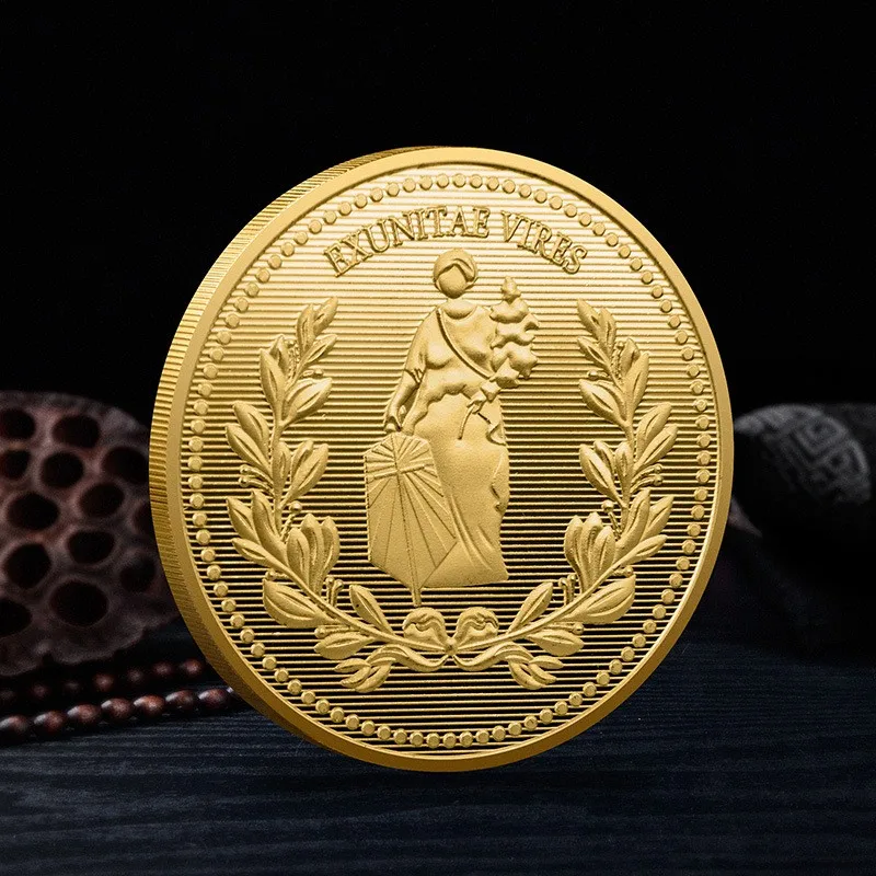 

Customized Commemorative Coins, Metal Zinc Alloy, Statue of Liberty, Lion, Double-sided Coins