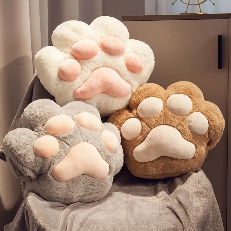 Children's Plush Pillows with Cat Paws Warm Hands Pillows Classroom Nap Cute and Practical Gifts P2