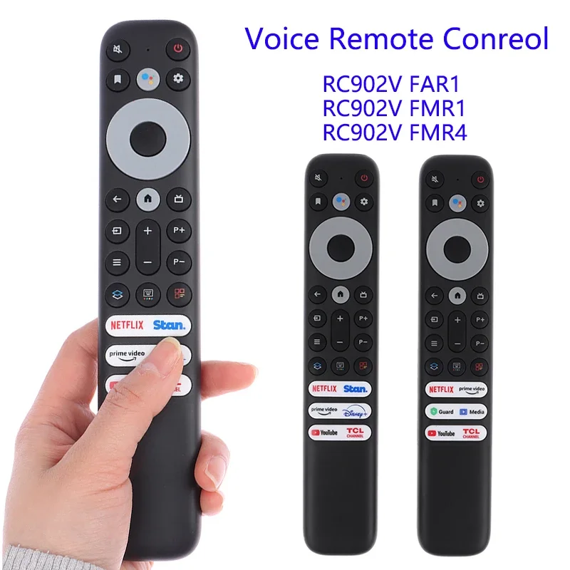 

Voice Remote Control RC902V for TCL Android TV Mini-LED QLED 4K UHD Smart TV with Netflix, Prime Video, YouTube, Guard