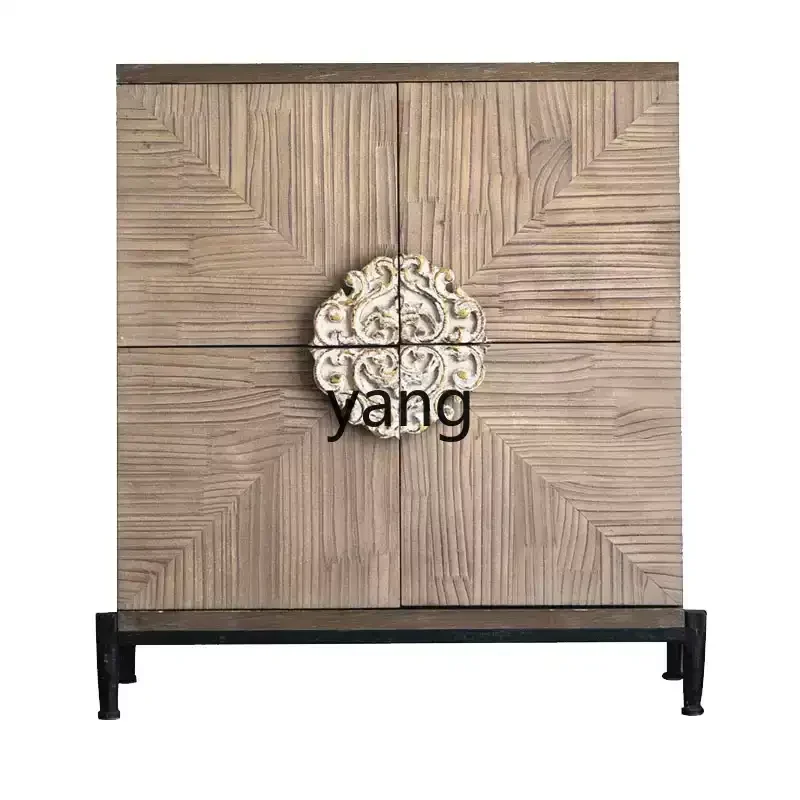 

xyy solid wood bucket cabinet retro decorative wall side cabinet living room against the wall designer entrance cabinet