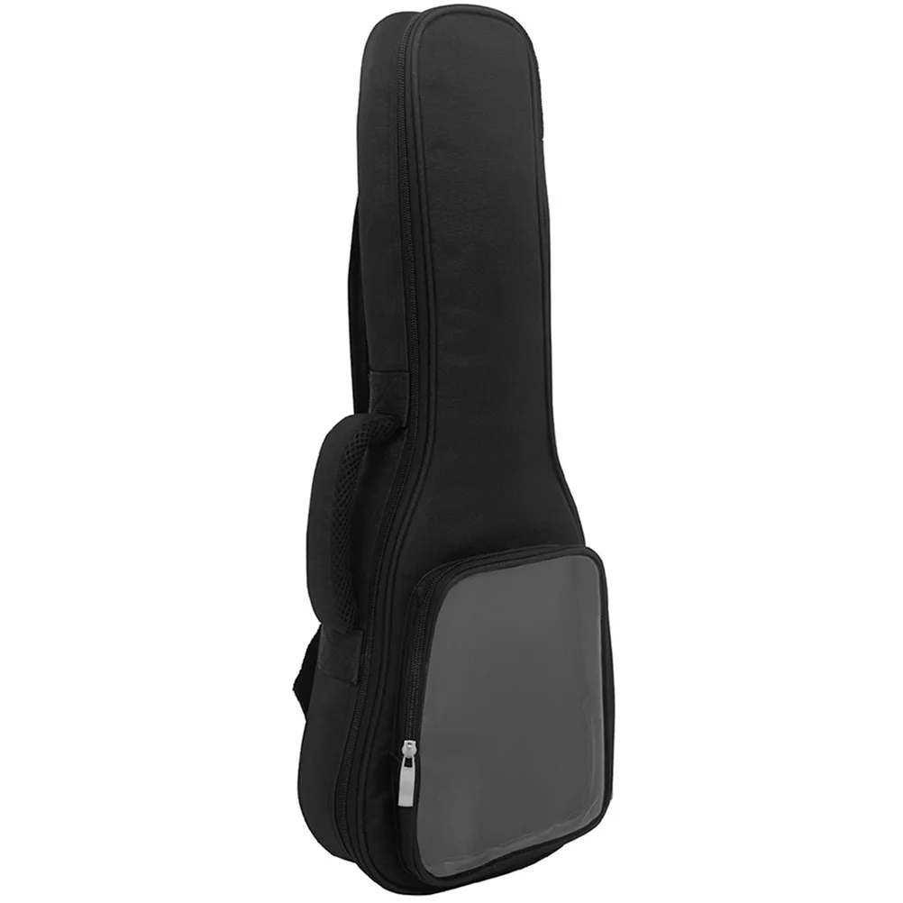 

Ukulele Pouch 23 Inch Solid Sturdy Oxford Cloth Fine Workmanship Splashproof Protection Transparent Side Pocket Easy Carry