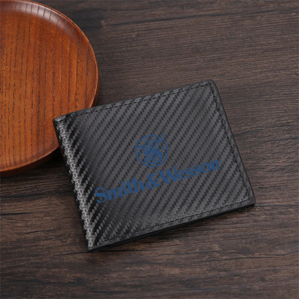 Circle logo brand name classic Men's Wallets Simple Business Modern Stylish Printing Design Gifts For Father Boyfriend Christmas