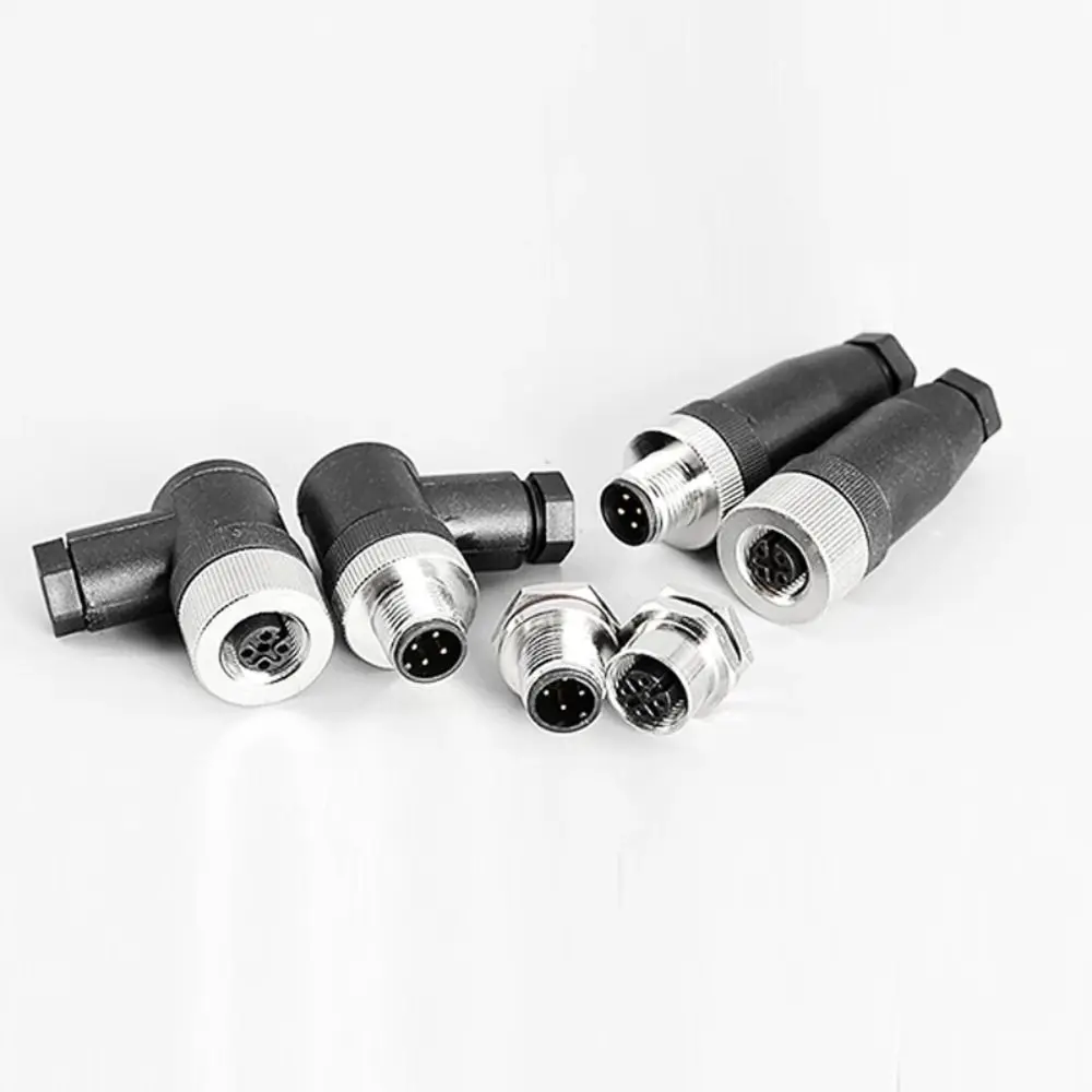 Connector M12 Sensor Connector Male Female Socket 4 5 8 Pin Male&Female Plug Sensor Plug Straight M12 Aviation Plug