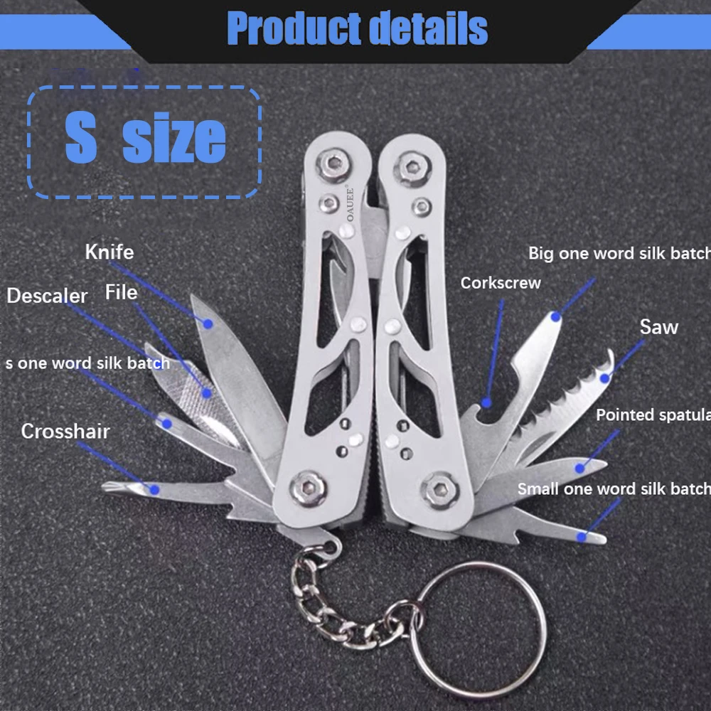 Multipurpose Knife Stainless Steel Multi-tool Pocket Knife Pliers Folding Knife Pliers Portable Folding Blade Navaja Multiusos