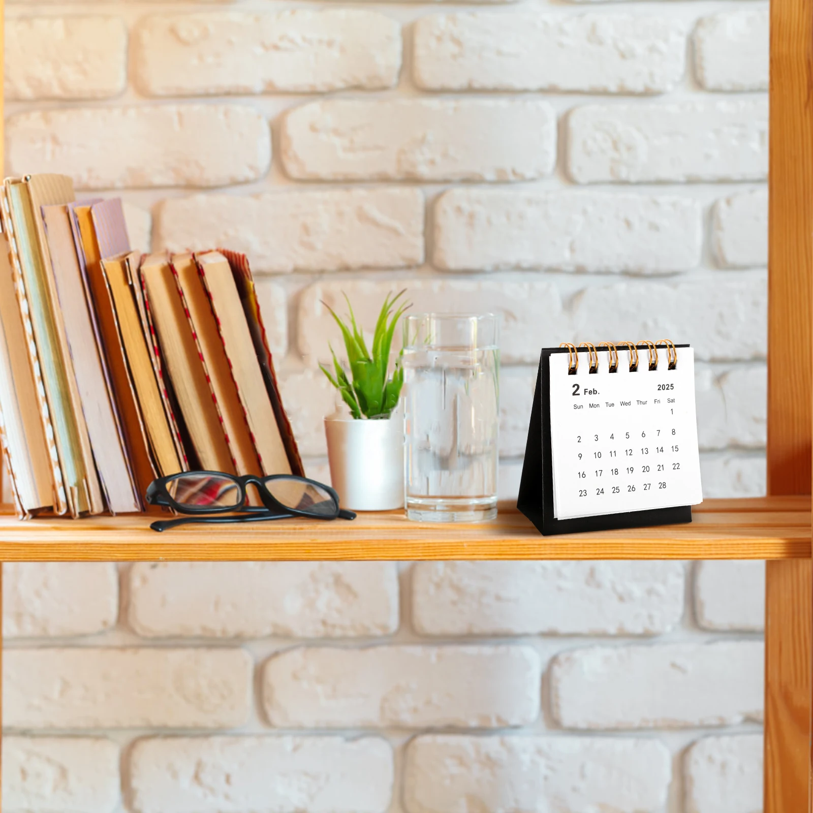 

2025 Mini Desk Calendar Small Size Flip Over Daily Use Office Decor Monthly Planner Desktop Gadget Creative Design Yearly