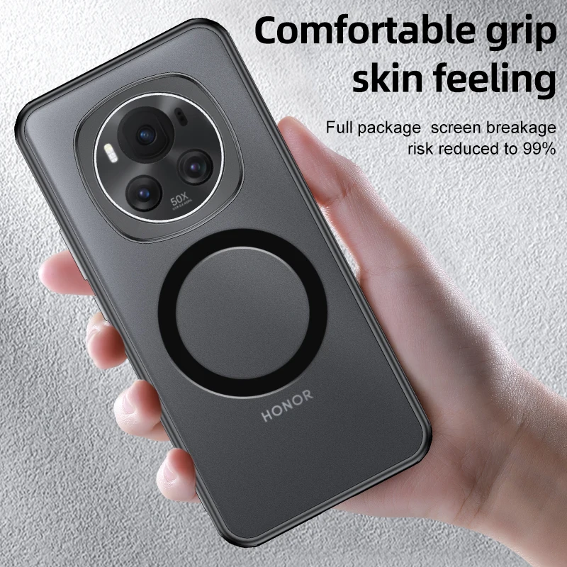 Airbags Shockproof Magnetic Wireless Charging Case Shell For Honor Magic 6 Pro Magic6 Pro Rugged Protective Armor Cover