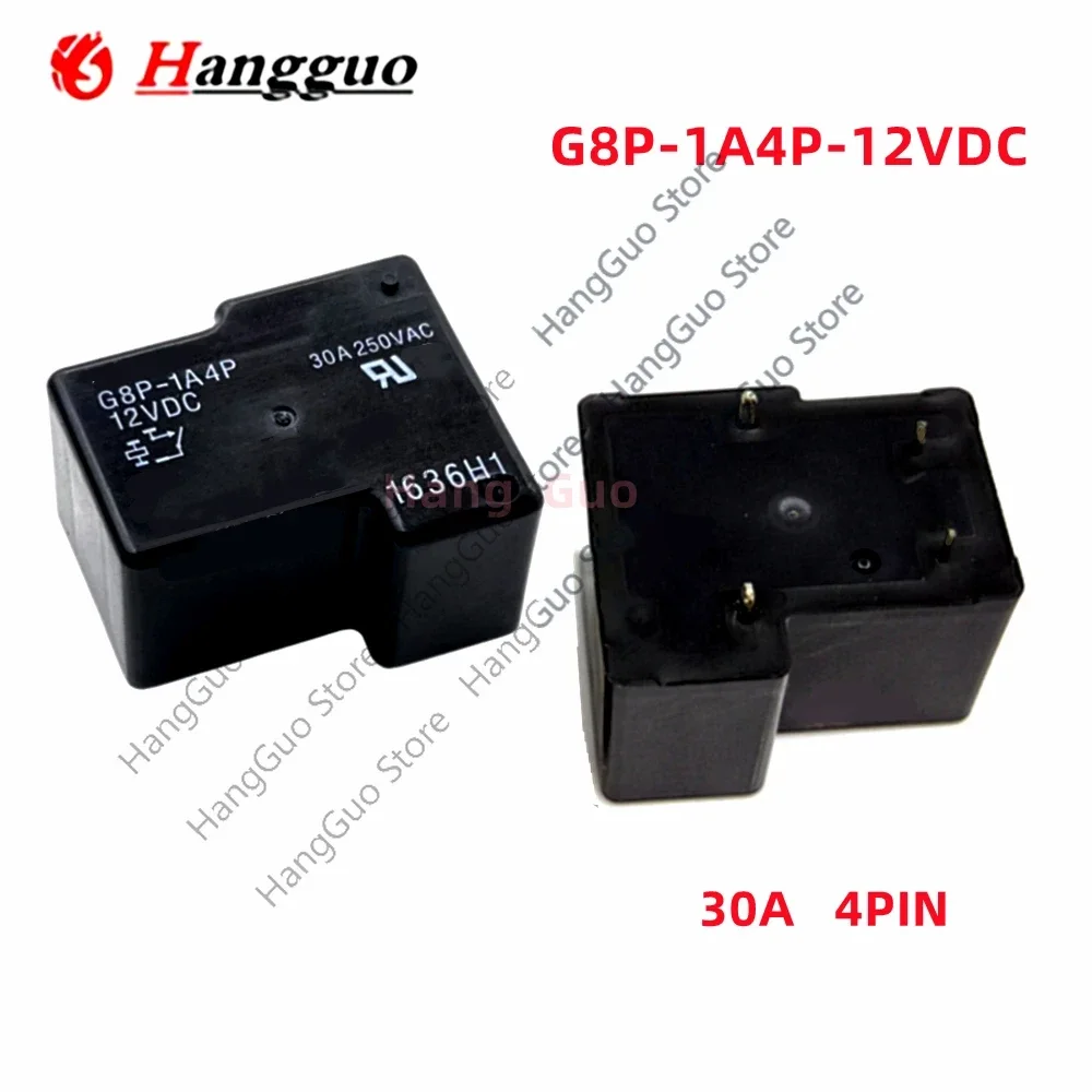 

5PCS/Lot Original G8P-1A4P-12VDC G8P-1A4P-24VDC DC12V DC24V power relay 30A 4-pin group normally open