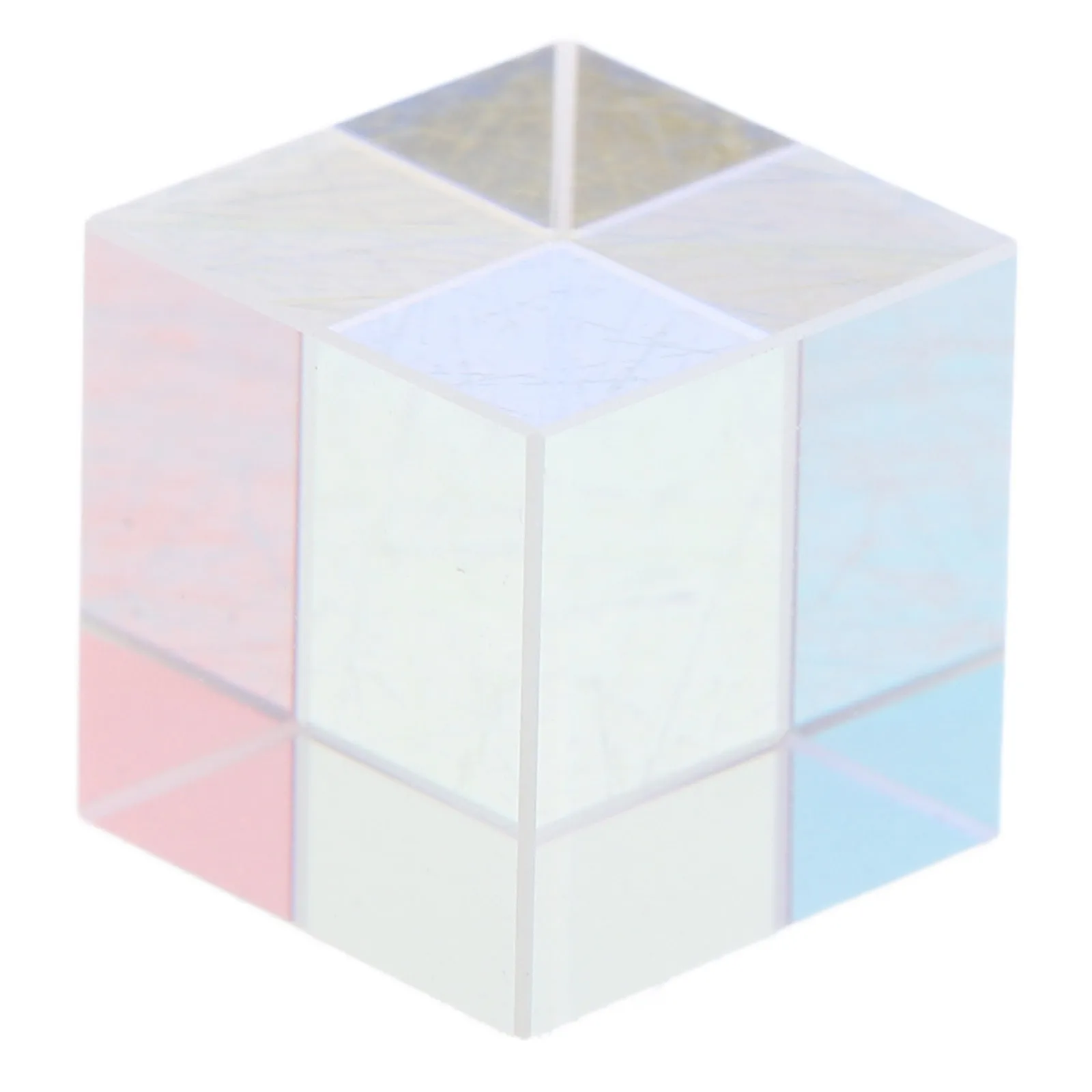 

Physics Glass Prism Cube Rgb Dispersion Optical Teaching Science Desktop Decoration Multi-Color Crystal Cube Desktop Decoration