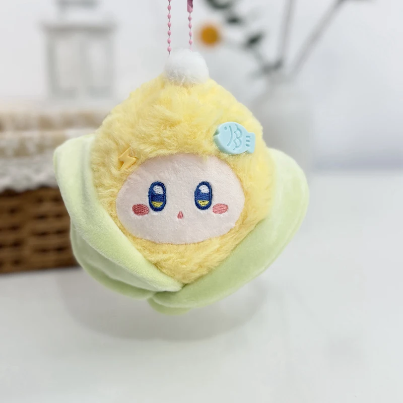 15 cm cartoon maïs pluche sleutelhanger schattige antropomorfe groente rugzak hanger voor kinderen kerst verjaardagscadeau