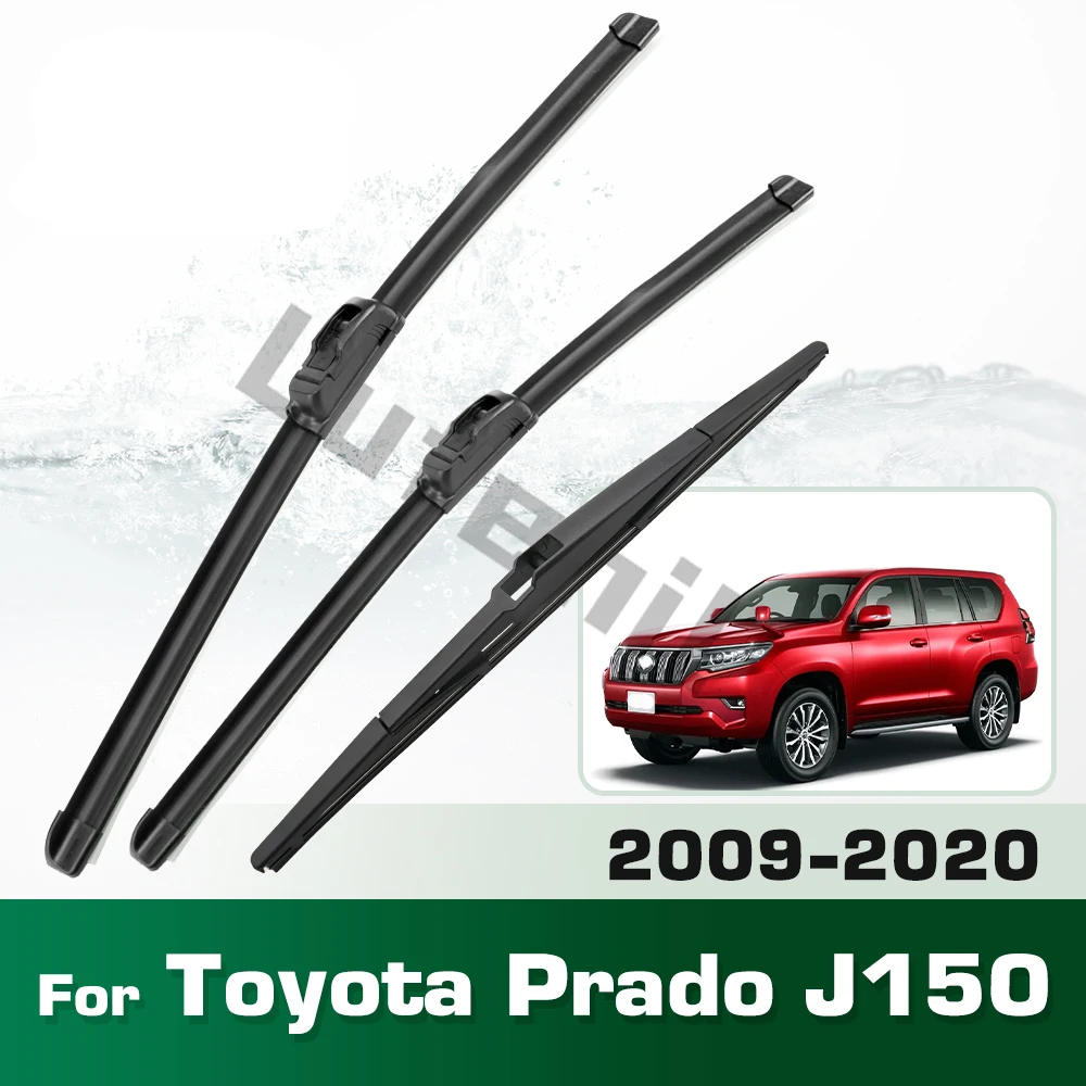 Wischerblätter-Set vorne und hinten für Toyota Prado J 150 J150 2009–2020, Windschutzscheibe, Fenster, 26 Zoll + 20 Zoll + 12 Zoll