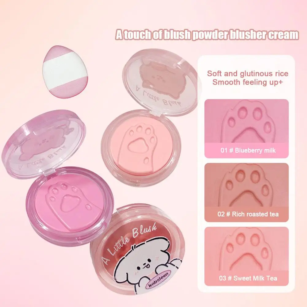 Cute Foot Print Blush Sweet Korean Girl Cheek Makeup Face Shadow Contouring Long Cosmetics Blusher Lasting U5j0