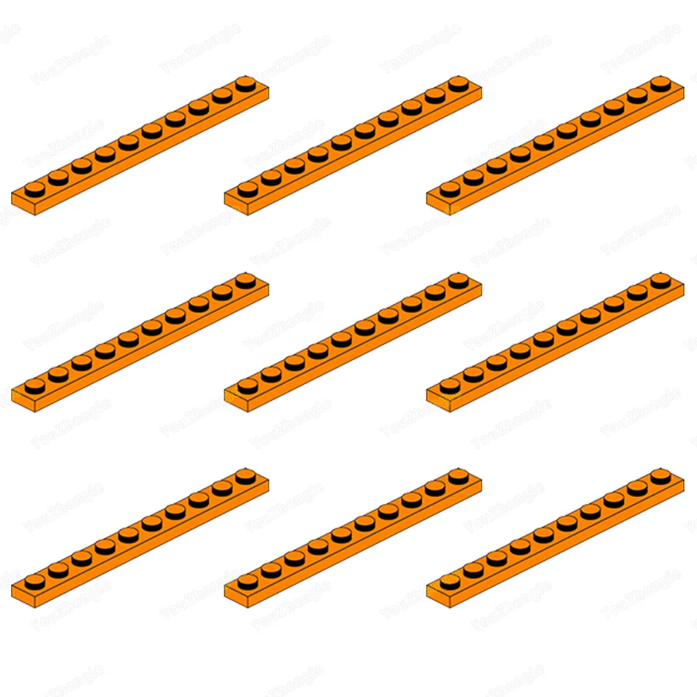 4477 Baustein Grundplatte 1x10 Teile Montage MOC Figuren WW2 Straße Szene Mecha Getriebe Set Szene Modell Teile Geschenke DIY Spielzeug