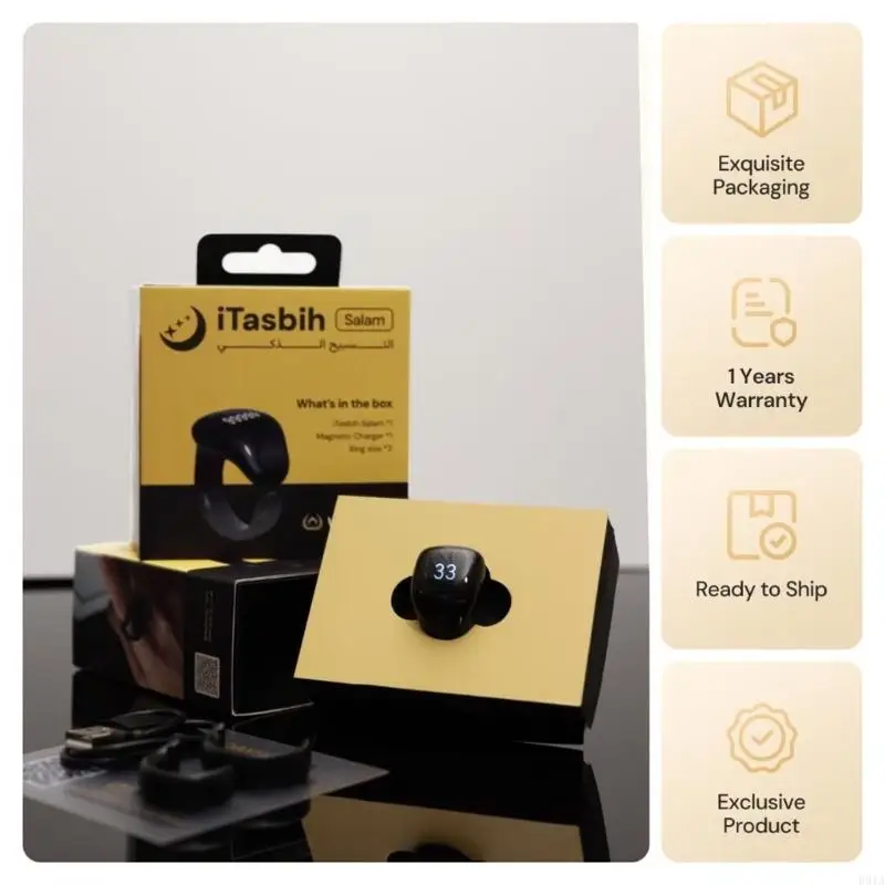 R91A Strumento conteggio elettronico contatore intelligente Zikr Tasbeeh impermeabile 9999 conteggi