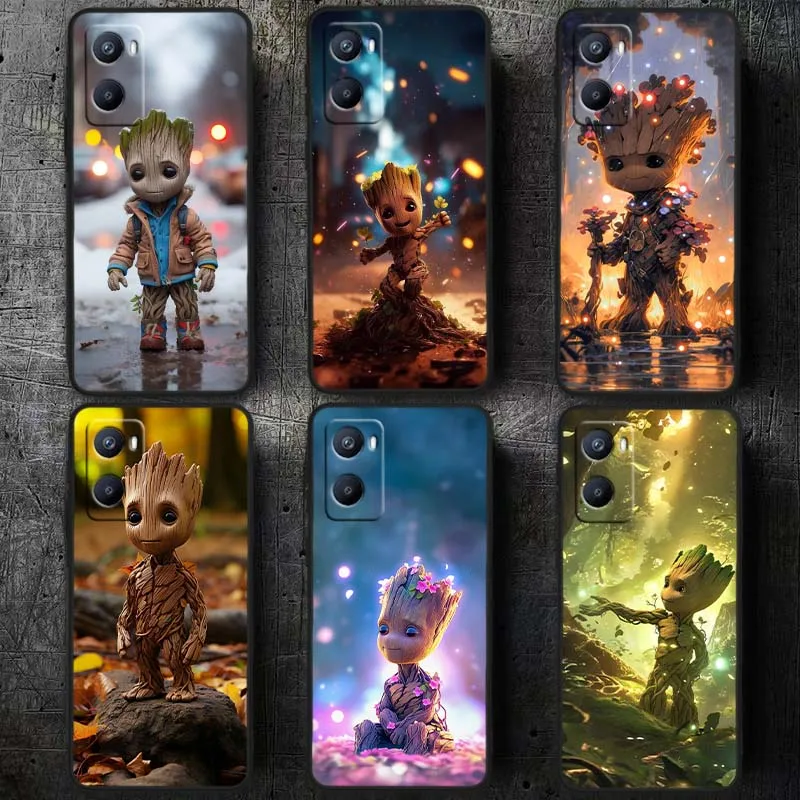 Чехол с рисунком аниме «Торт» для OPPO A98 A96 A94 A93 A78 A77 A76 A74 A73 A72 A57 A55 A53 5G, черный чехол для телефона