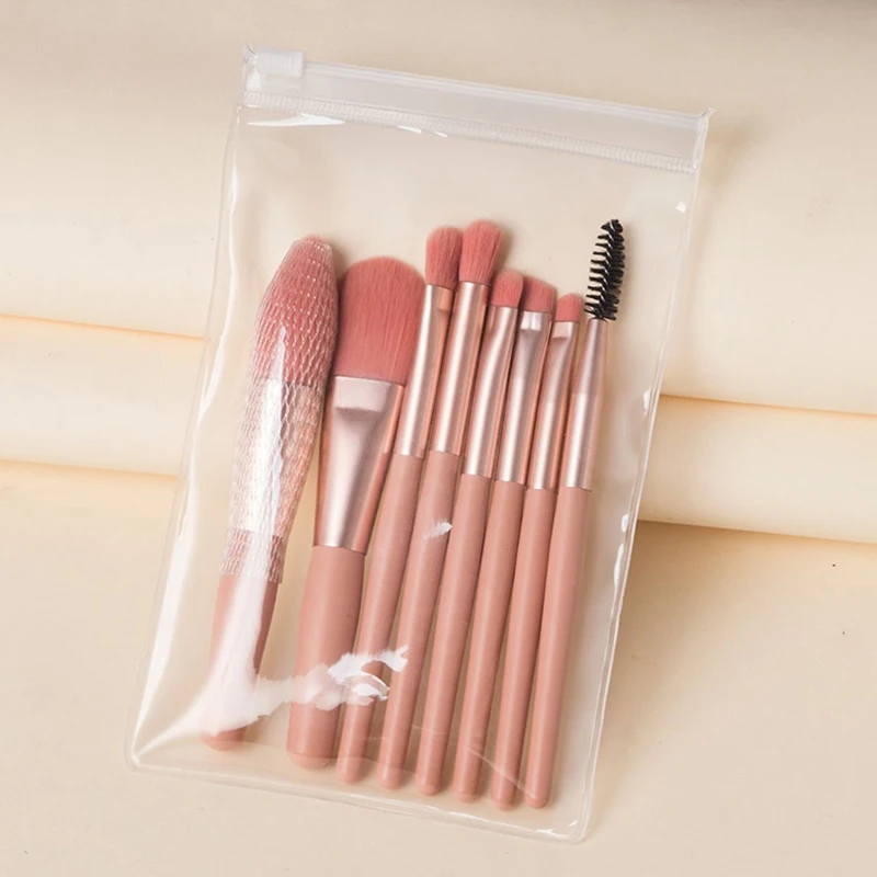 Portable 8Pcs Makeup Brush Set Soft Makeup Concealer Brush Blush Loose Powder Brush Eye Shadow Foundation Brush Beauty Tools