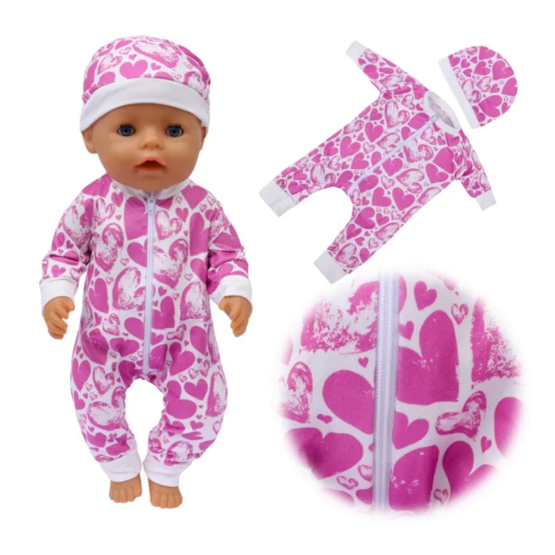 43cm Doll Clothes 18 Inch Cute Rompers Suit For Fit  Doll  Girl Baby Born Newborn Birthday Festival Gifts