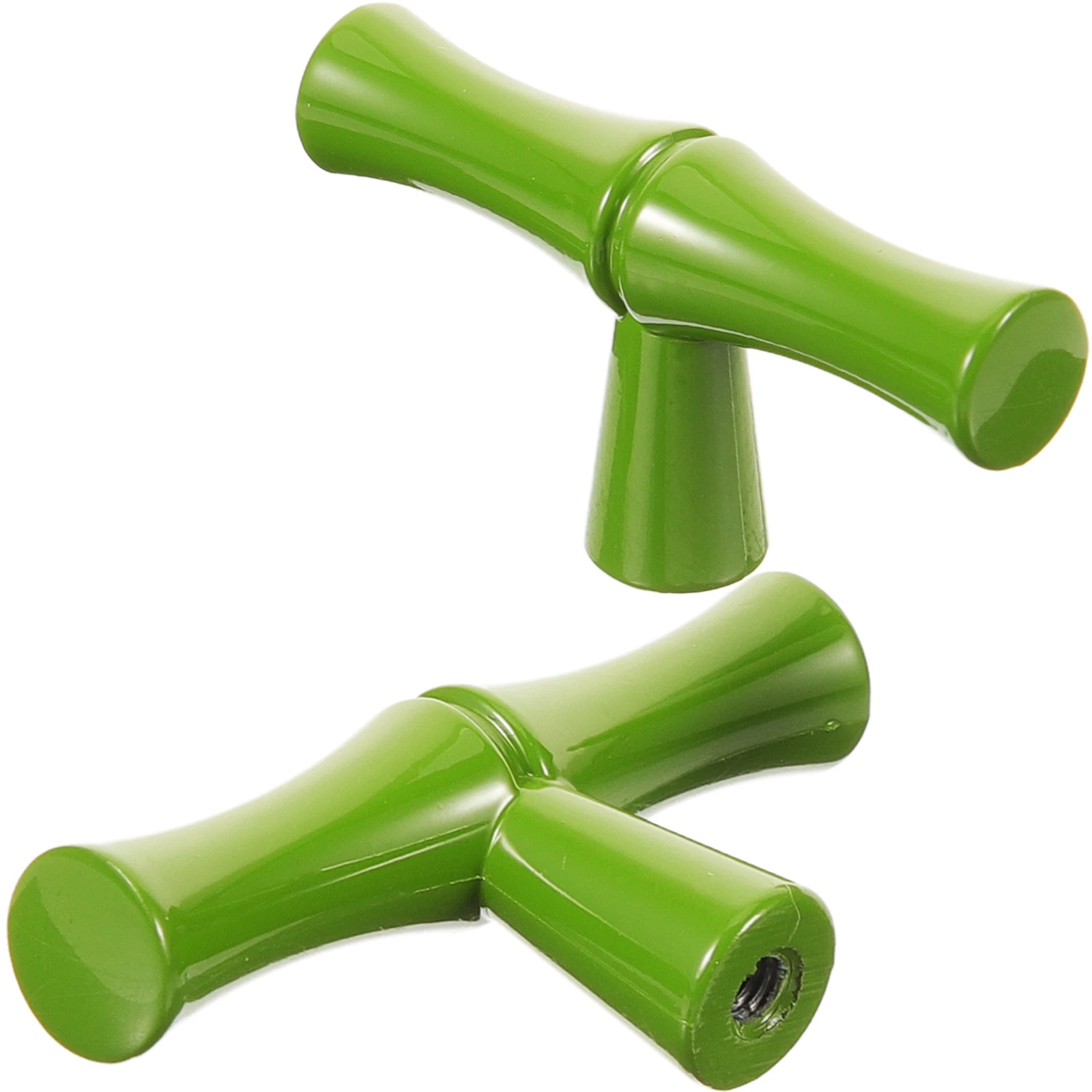 

2pcs Bamboo Style Cabinet Handles Zinc Alloy Ergonomic Wear Resistant Simple Charm Household Furniture Drawer Pulls For Wardrobe