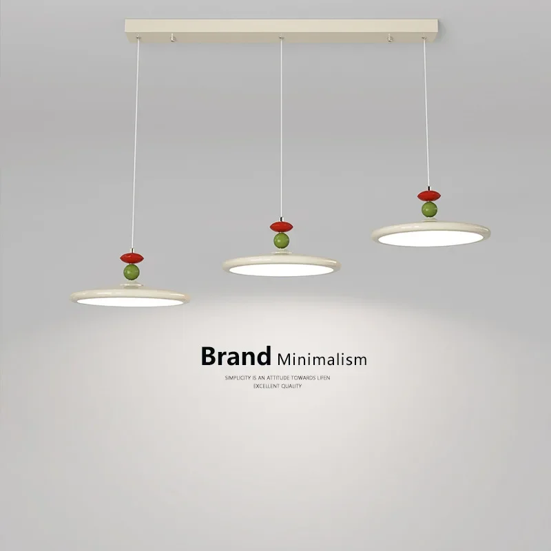 New flying saucer French cream wind three heads, table light modern simplicity, creative eye protection light