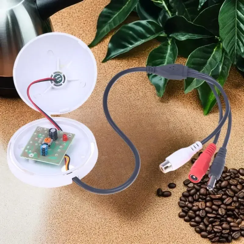 Telecamera IP monopezzo per sorveglianza CCTV, preamplificatore integrato, microfono per acquisizione audio e monitoraggio audio vocale cablato