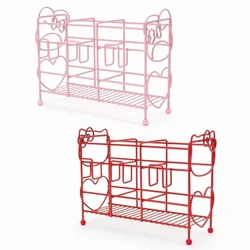 Space-saving hair tool organizer, melody hair curler and dryer storage rack, pink table shelf,kitchen cabinet organization.