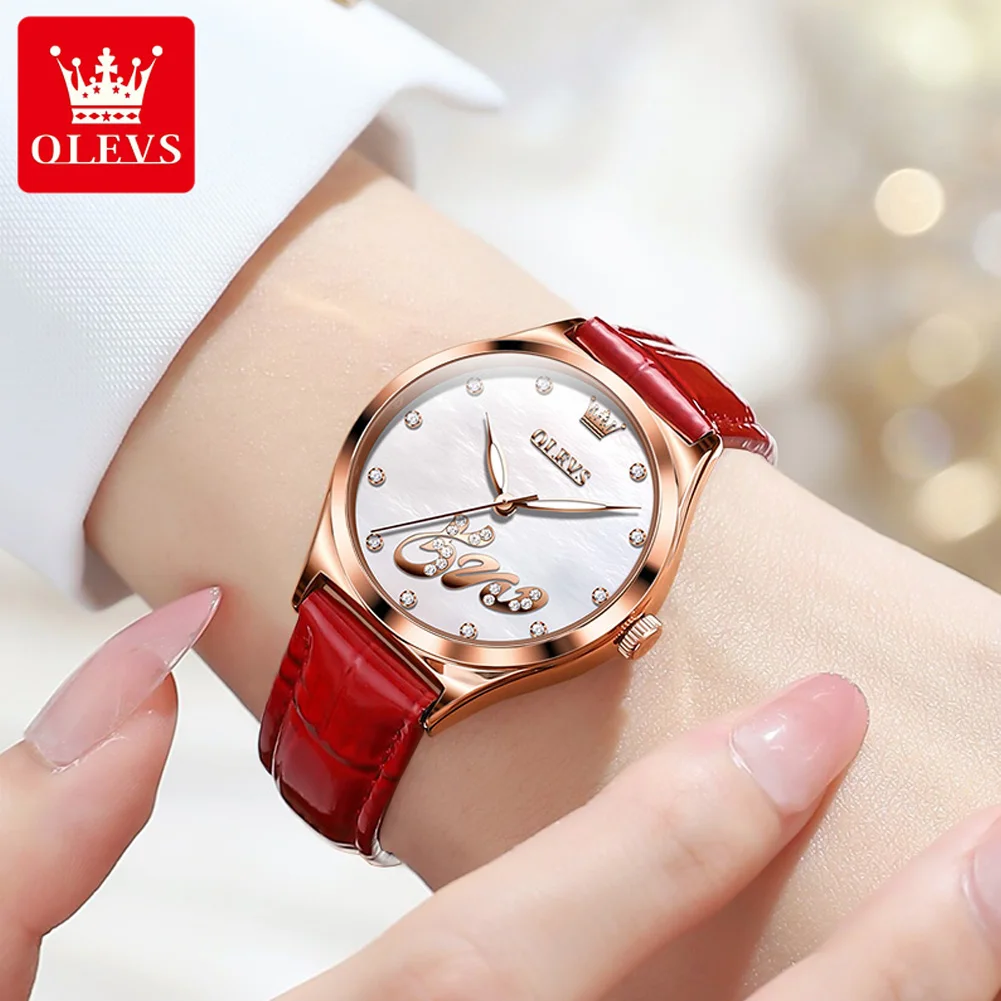 OLEVS брендовые модные водонепроницаемые светящиеся женские кварцевые часы 5581