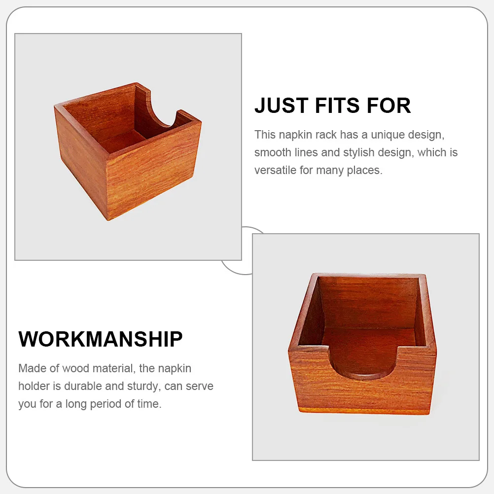 

Wooden Napkin Holder Rustic Tabletop Paper Tissue Dispenser For Kitchen Dining Room Napkin Storage Stand Farmhouse Organizer