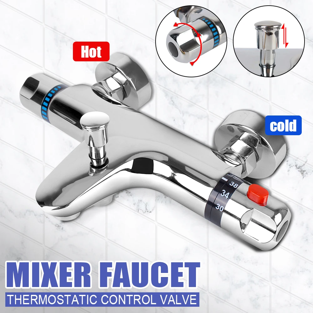 

Bathroom Tool Hot And Cold Mixer T hermostatic Tap T hermostatic Shower Faucet Bathroom Mixing Valve Bathtub Faucet