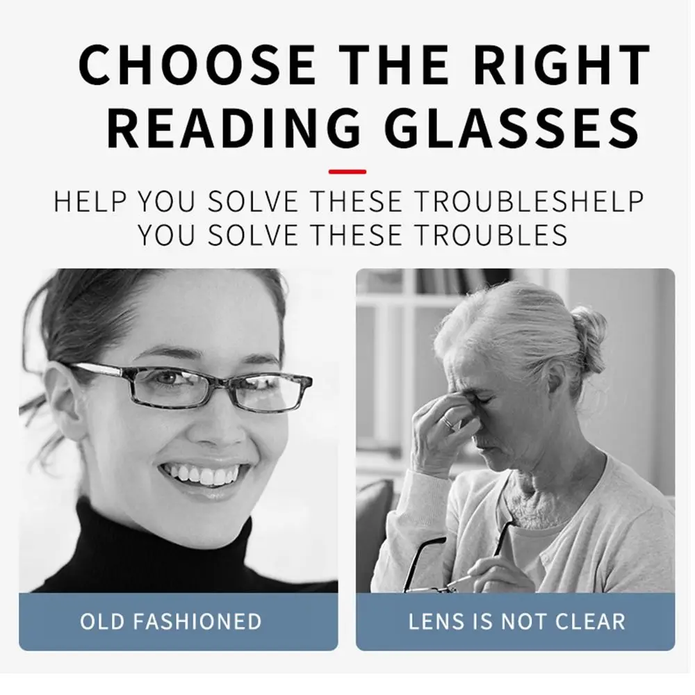 PC Frame Presbyopia Glasses Soft Silicone Leg High Definition Far Sight Eyewear Ultralight +1.0~+4.0 Reading Glasses Sports