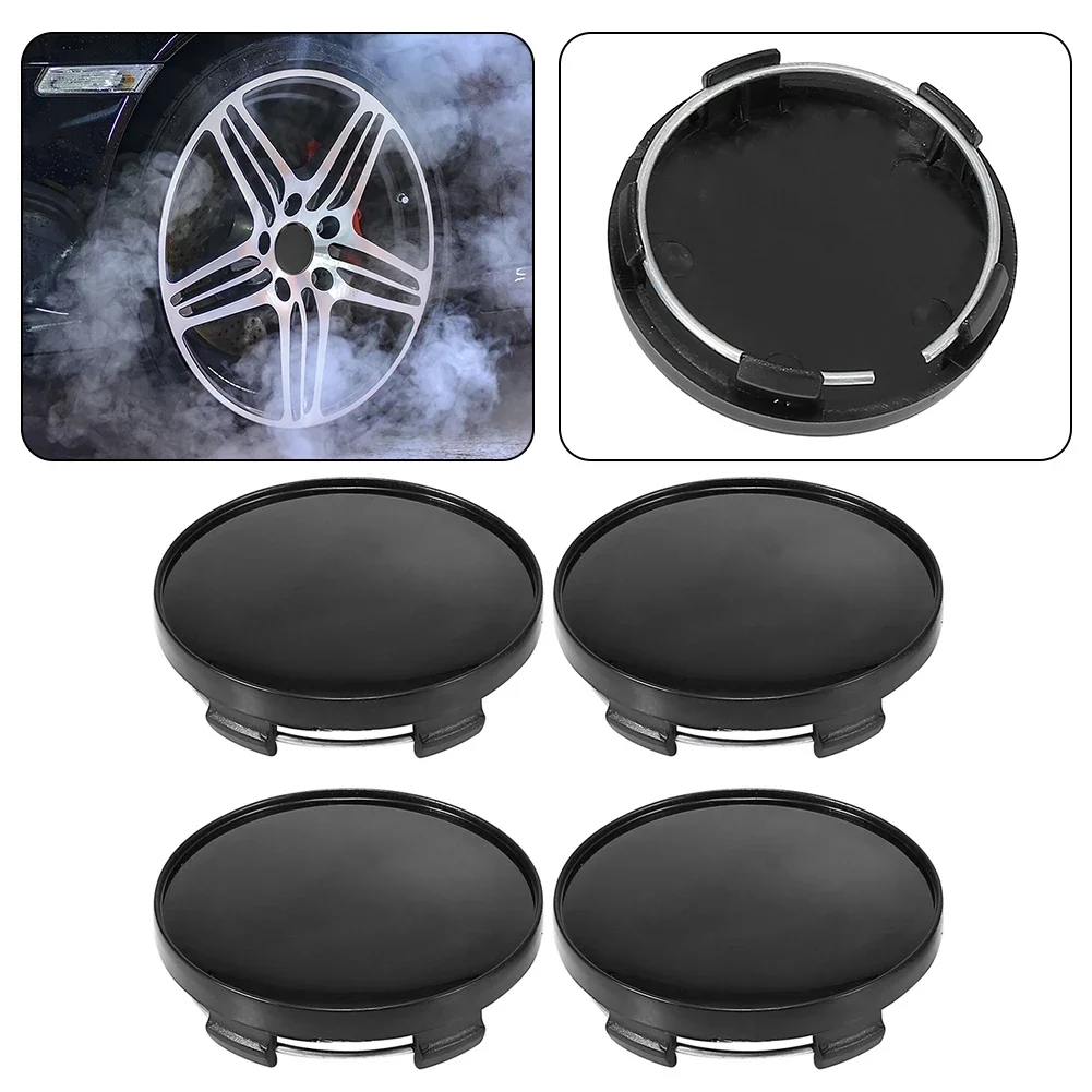 Cover Car Wheel Center Cap Tyre Center Hub Cap Wheel For Parts 4pcs ABS Plastic Accessories Auto Black Fittings