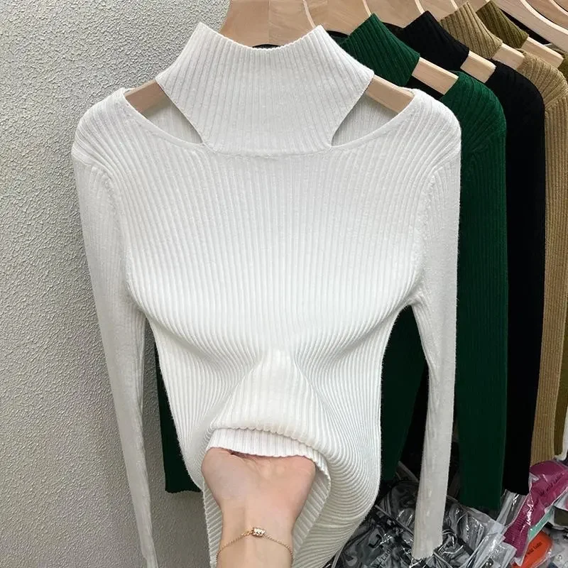 2024 Fashion New Women Autumn Turtleneck Sweater Winter Warm Cable Knitwear Long Sleeve Casual Pullover Jumpers Knitted Tops