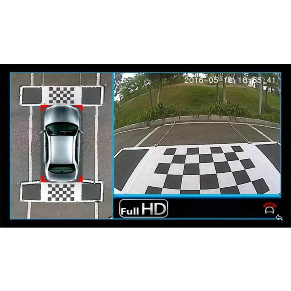 Carsanbo 3D Car Calibration Cloth for 360 Panoramic Image System Surround Bird View Camera Debugging Cloth Size 4.4x1.2M 2PCS