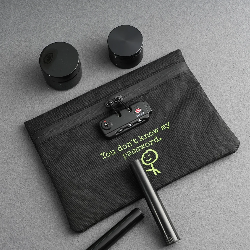 FIREDOG Smell Proof Bag With Lock U DONT KNOW MY PASSWORD Odor Proof Pouch Carbon Lined Pouch Storage Zipper Bag