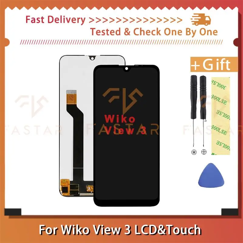 

P311 6.26"Tested For WIKO View 3 LCD Display Touch Digitizer Replacement Assembly Glass Sensor Screen wiko view3 Pantalla Parts