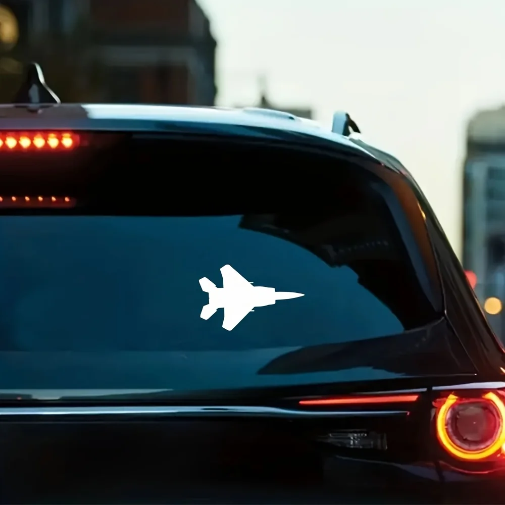 Reflective Military Theme PVC Stickers, Waterproof Fighter Jet and Missile Decals for Car Motorcycle Window Bumper Door Decor