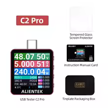 【¥5,183】ALIENTEK C2 USBテスター（PD3.2/電圧電流計） C2 Pro Bluetooth 特別割引-アリエク特価アラート