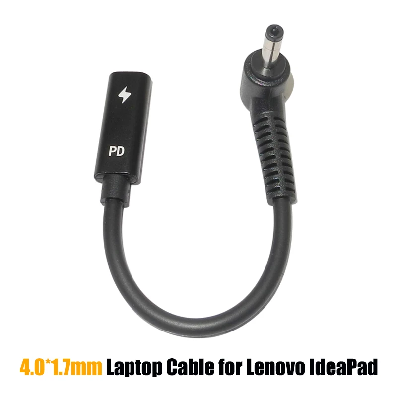 4.0*1.7mm Laptop Cable Dc Adapter Connector Cord for Lenovo IdeaPad 320 100-15 B50-10 YOGA 710 510-14ISK 20V Charger Wire