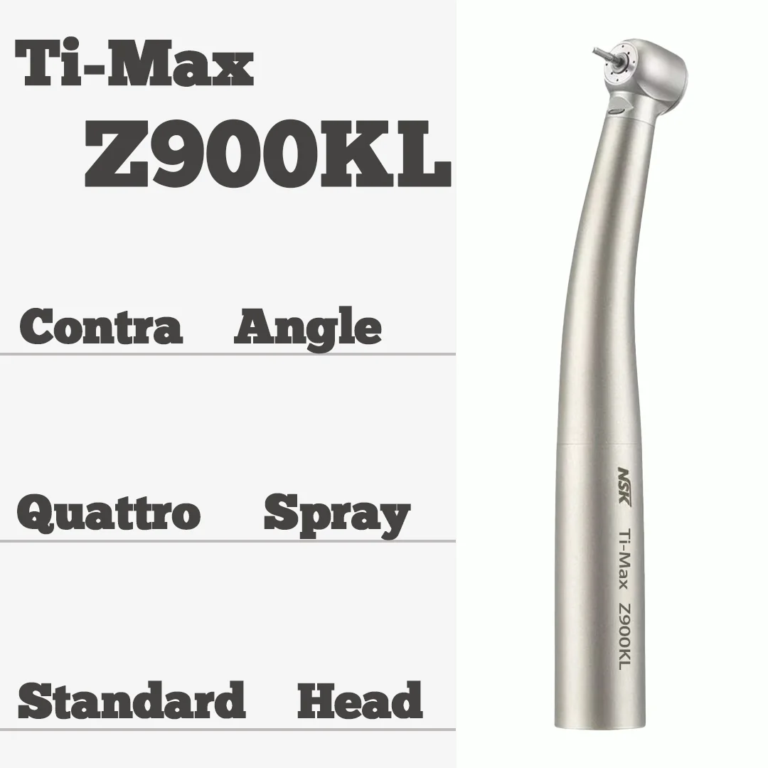 Стоматологический высокоскоростной наконечник NSK Ti-Max Z900KL с оптоволоконной торсионной головкой, воздушной турбиной, керамическим подшипником и LED-подсветкой для KaVo 2/4/6 отверстий, 26 Вт