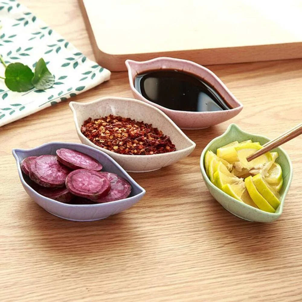 Kitchen Leaf Plastic Seasoning Dish Food Grade Plastic Small Plates Creative Candy Chocolate Snack Plates Kitchen Accessories - Image 6