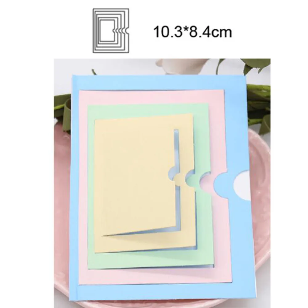 Rechteckige Hintergrund-Metall-Stanzformen für DIY-Bastelarbeiten, Scrapbooking, Fotoalben, dekorative Prägung, Papierkarten und Bastelprojekte.