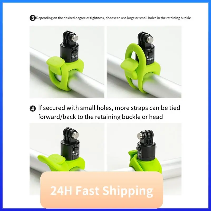 

T30C New TELESIN Action Camera Mount Silicone Adjustable Mini Flexible Bracket For Gopro Insta360 Action Camera Accessories